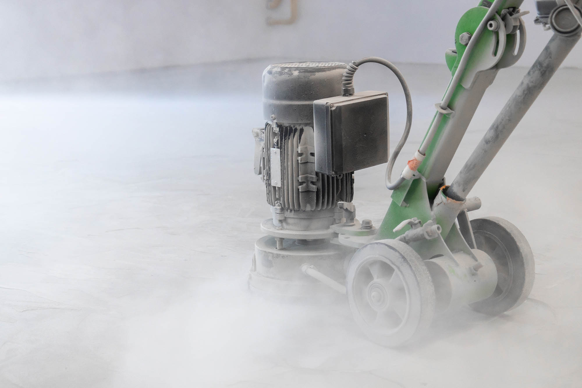 Concrete,grinder,,industrial,equipment,at,work,,concrete,floor,repair,in