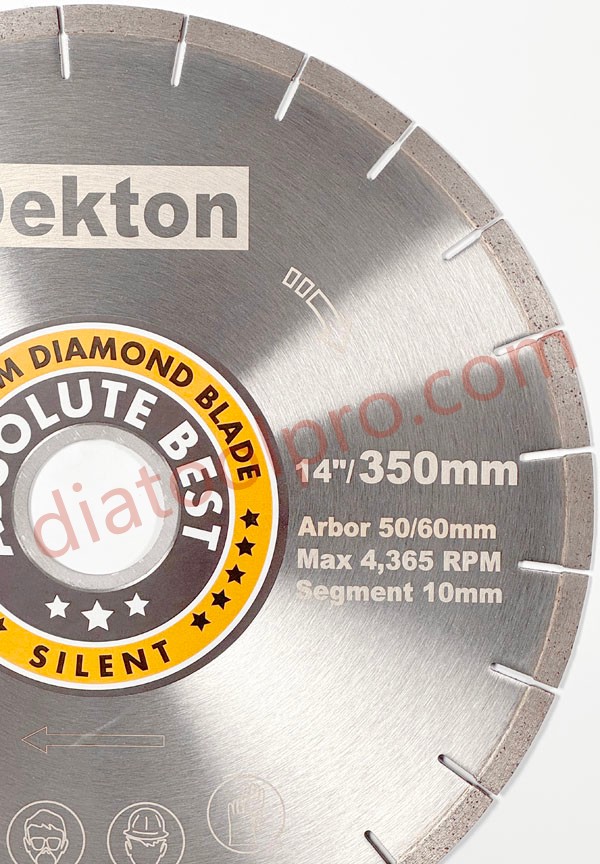 Long-lasting silent blade for daily Dekton fabrication