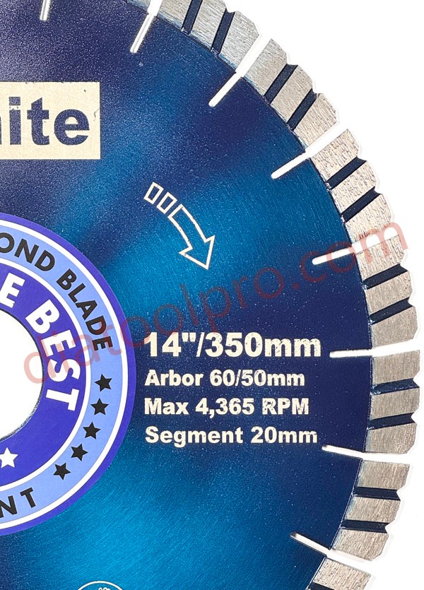 low vibration granite cutting blades for bridge saws
