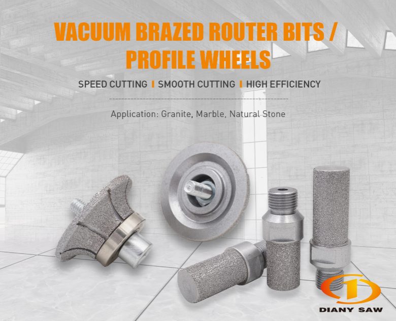 Brt vacuum brazed router bits profile wheel granite marble concrete