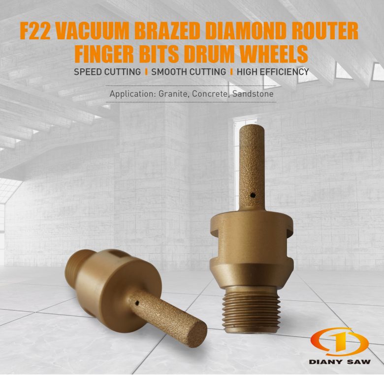 F22 vacuum brazed diamond router bits