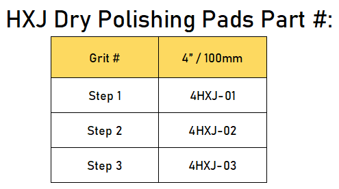 Hxj wet dry diamond polishing pads specification