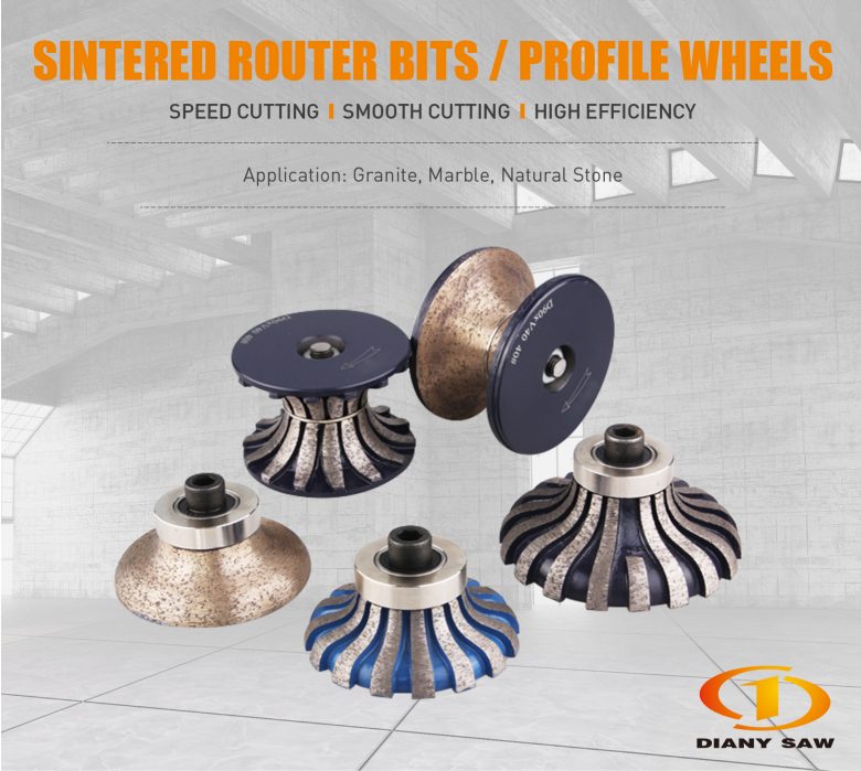 Srt sintered diamond router bits profile wheels