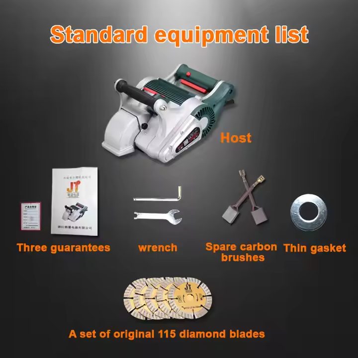 125A Dust Free Concrete Wall Slotting Machine Wall Groove Cutting Machine Electric Concrete Wall Chaser Machine for Wiring