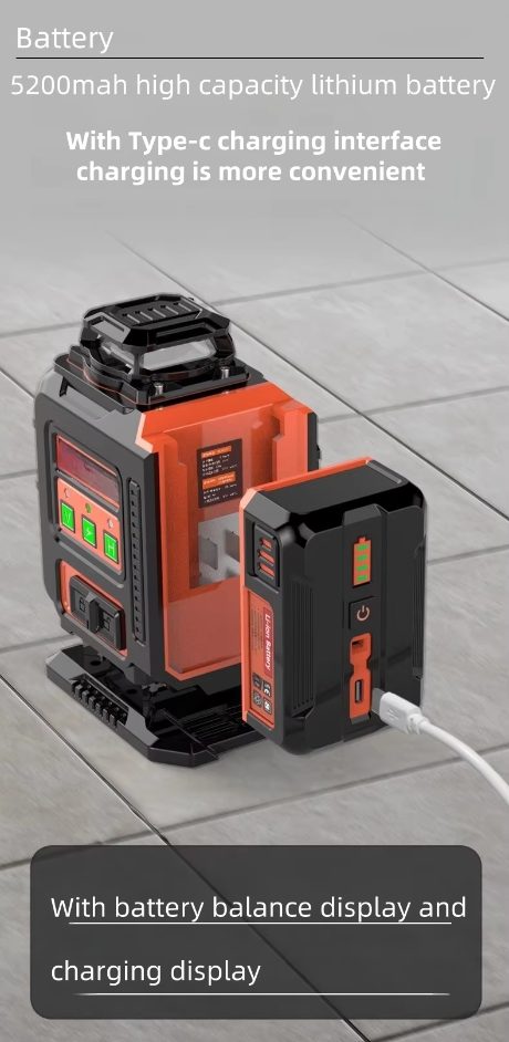 Professional 360° 3D 12-16 line High Quality Laser Level Meter Self-leveling Engineering Construction Measuring Tool