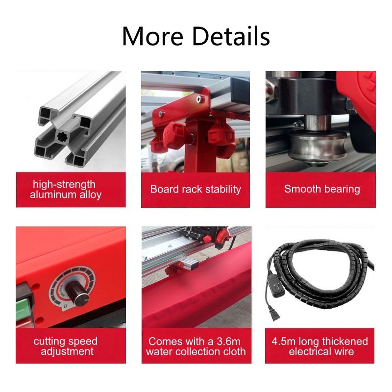 Automatic Orbital Rock Slab Cutter 3200mm Portable Wet Tile Saw for Ceramic Tile With Dust Free Chamfering Edge Grinding