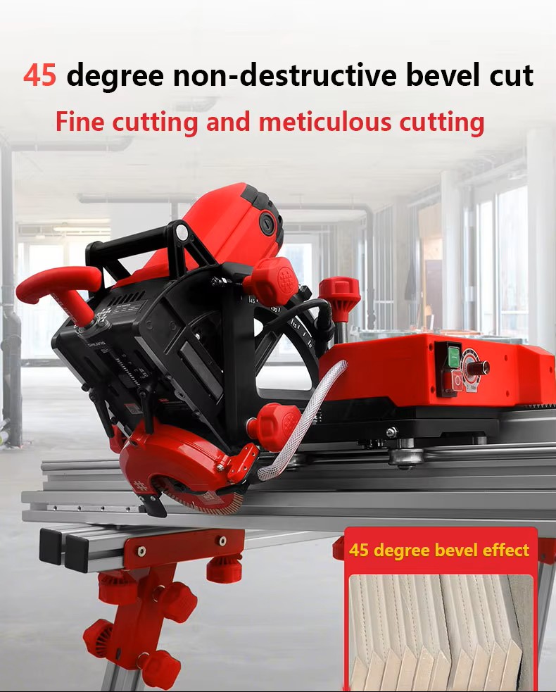 Shijing 9510-3200mm Portable 45 Degree Tile Marble Granite Stone Cutting Machine Electric Tile Cutter Wet Saw Stone Machinery