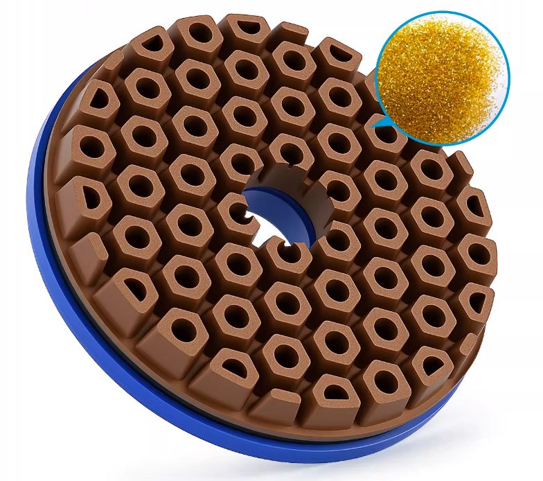 7 Steps Polishing Pads Wet Flexible Diamond Resin Granite Marble Stone Quartz Countertop Angle